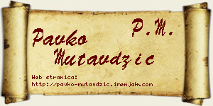Pavko Mutavdžić vizit kartica